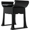 Noir Wey Stool, Charcoal Black - Mindi, 26" W