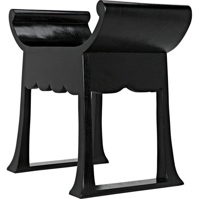 Noir Wey Stool, Charcoal Black - Mindi, 26" W