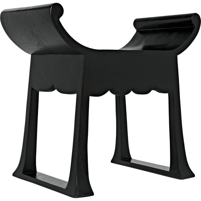 Noir Wey Stool, Charcoal Black - Mindi, 26" W