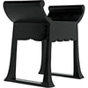 Noir Wey Stool, Charcoal Black - Mindi, 26" W