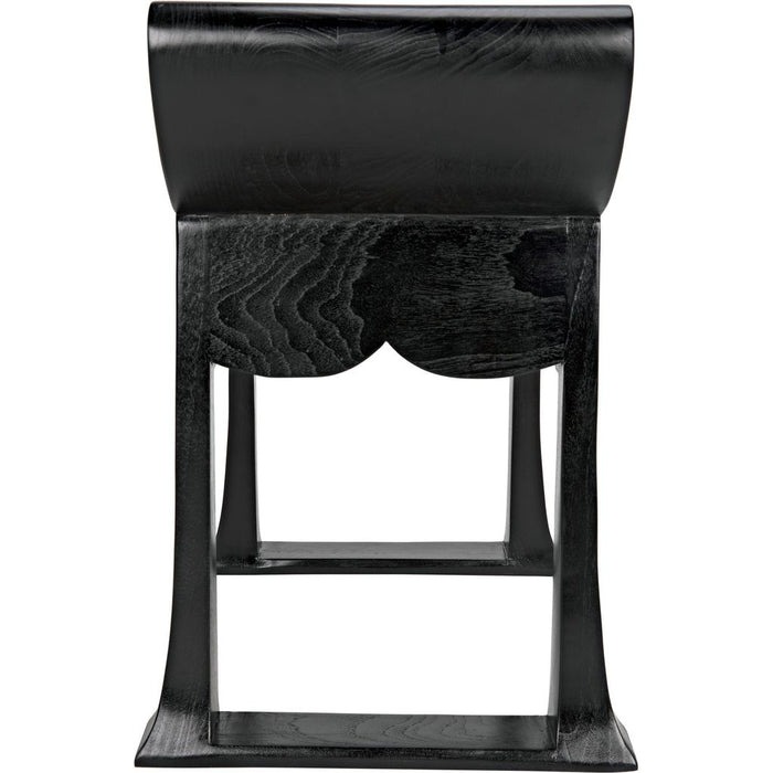 Noir Wey Stool, Charcoal Black - Mindi, 26" W