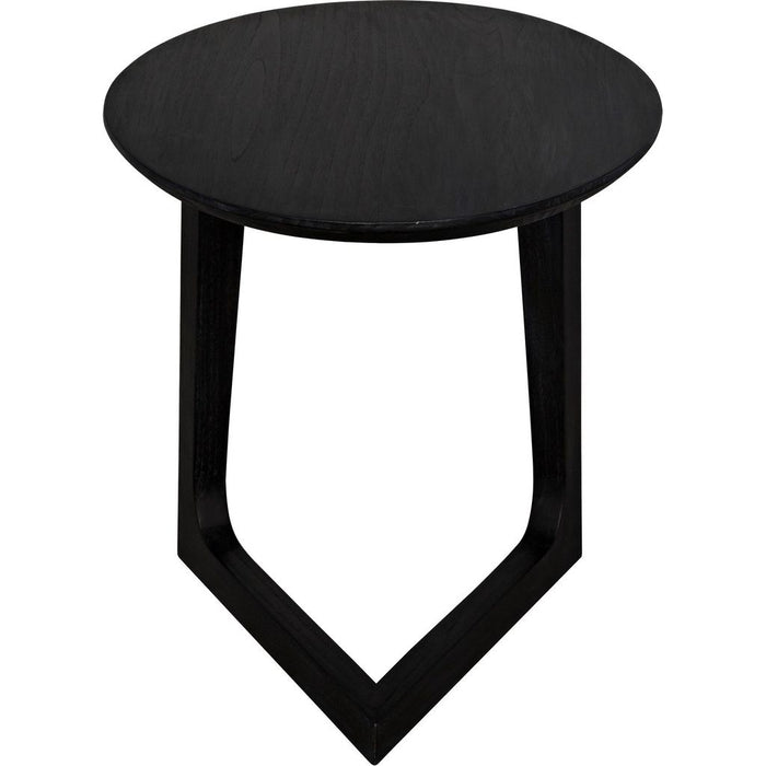 Noir Cantilever Table, Charcoal Black - Mindi, 17.5"