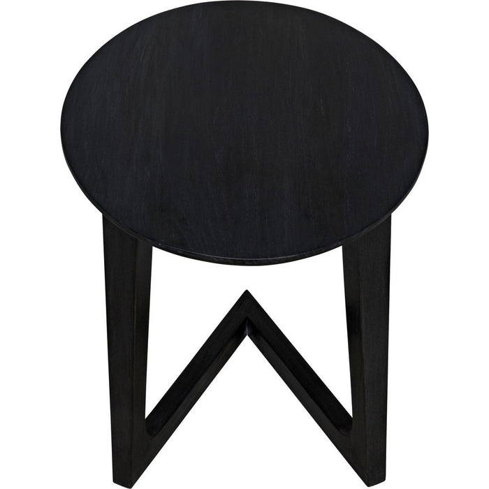 Noir Cantilever Table, Charcoal Black - Mindi, 17.5"