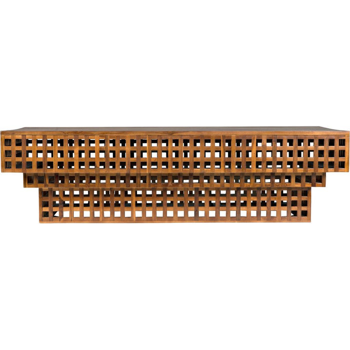 Noir Flynn Coffee Table - Teak, 34"