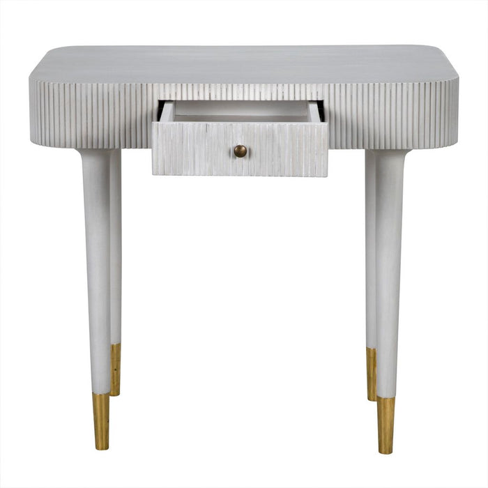 Noir Celine Desk/Side Table - Mahogany & Veneer, 20"