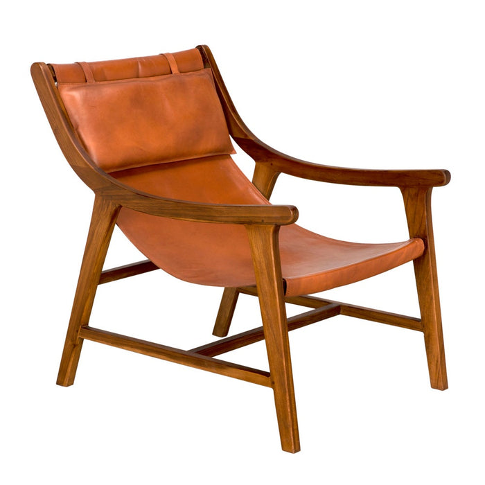 Primary vendor image of Noir Gilberto Chair - Teak & Leather, 27" W