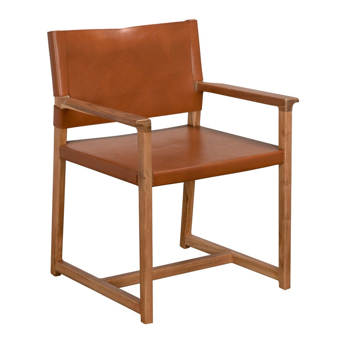 Primary vendor image of Noir Xavier Dining Chair - Teak, Leather, 24" W