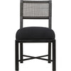 Noir Lobos Dining Chair, Charcoal Black - Mindi, 18" W
