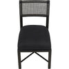 Noir Lobos Dining Chair, Charcoal Black - Mindi, 18" W