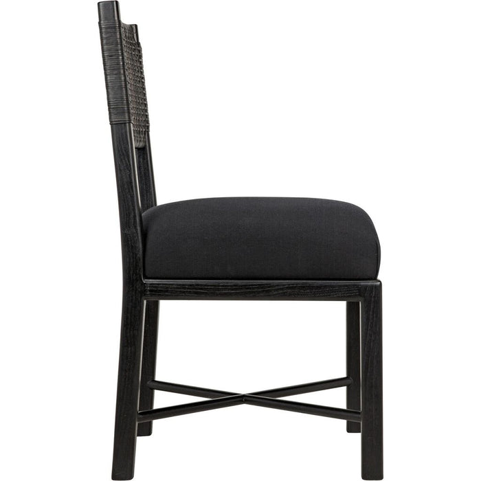 Noir Lobos Dining Chair, Charcoal Black - Mindi, 18" W