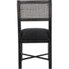 Noir Lobos Dining Chair, Charcoal Black - Mindi, 18" W