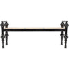 Noir Indochine Bench - Mindi & Caning, 65" W