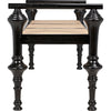 Noir Indochine Bench - Mindi & Caning, 65" W