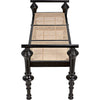 Noir Indochine Bench - Mindi & Caning, 65" W