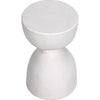 Noir Hourglass Stool, White Fiber Cement, 15" W