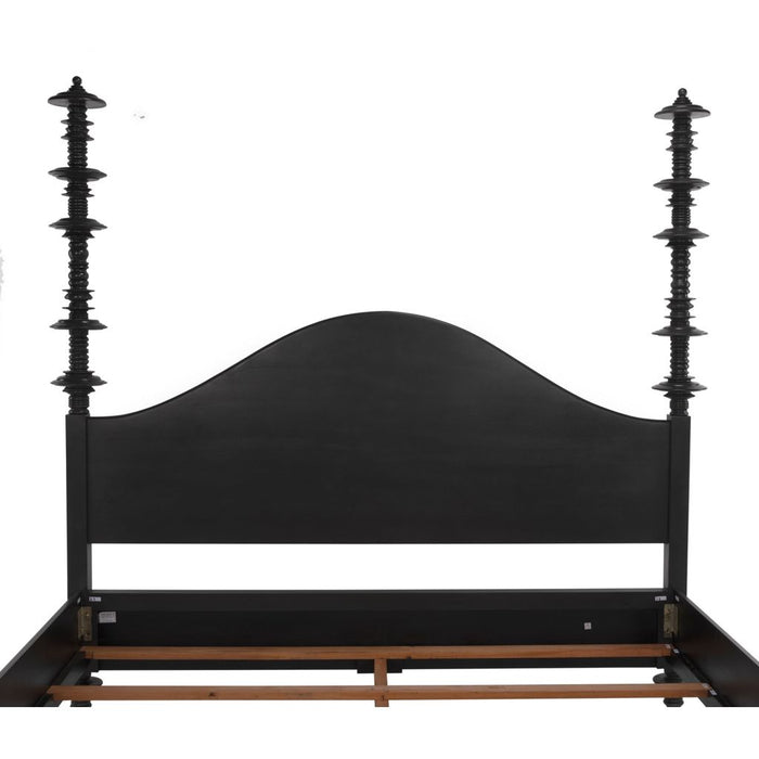 Noir Ferret Bed, Eastern King, Pale - Mahogany