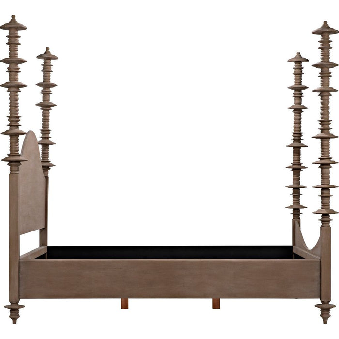 Noir Ferret Bed, Eastern King, Weathered - Mahogany