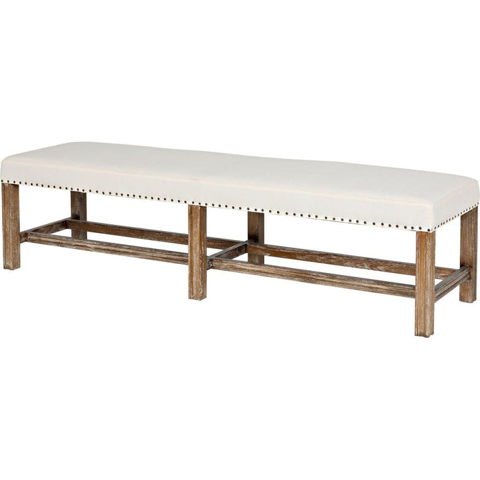 Noir Sweden Bench, Grey Wash - Mindi, 72" W