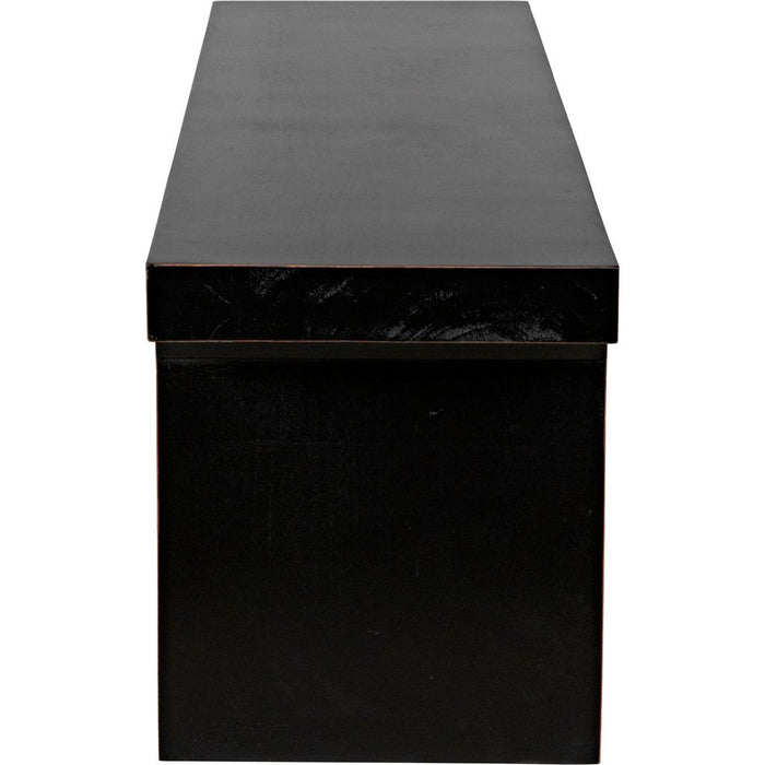 Noir Kir Bench, Hand Rubbed Black - Mahogany, 74" W
