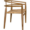 Noir Finley Dining Chair w/ Rattan, Teak, 26.5" W