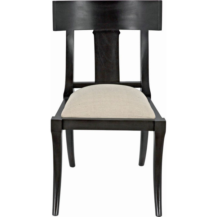 Noir Athena Dining Side Chair, Pale - Mahogany, 21" W
