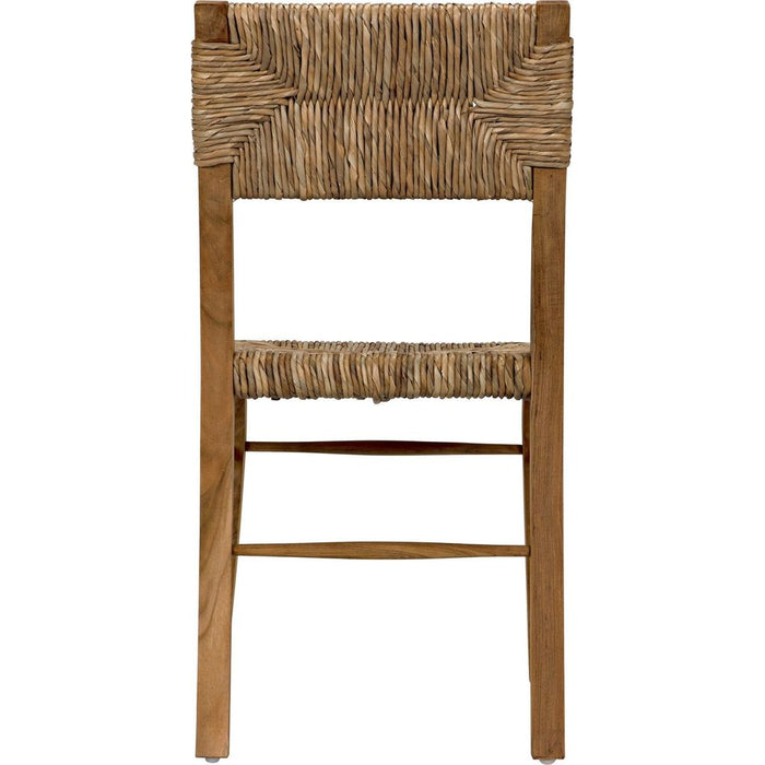 Noir Faley Dining Chair, Teak w/ Woven, 18.5" W