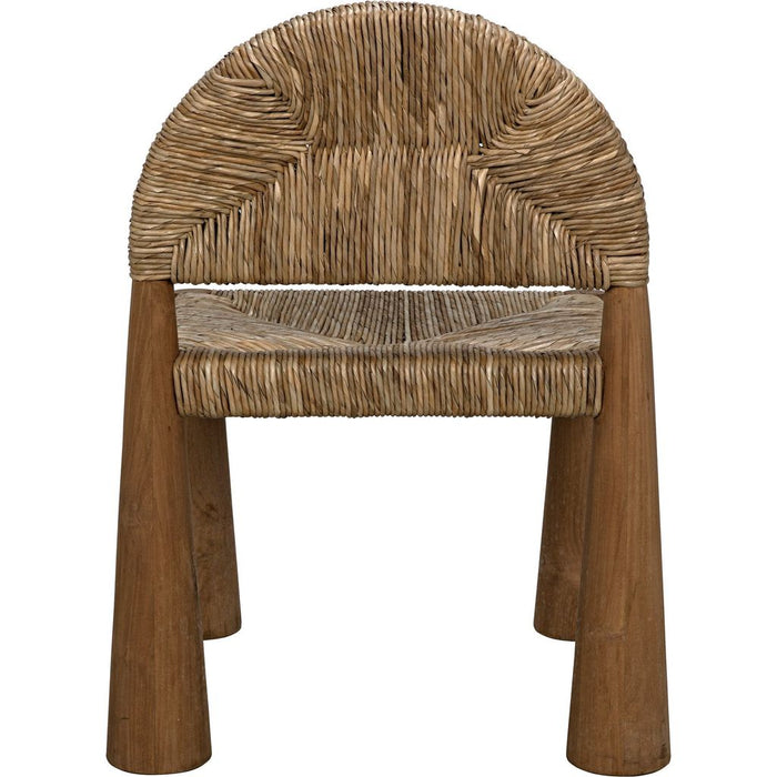 Noir Laredo Dining Chair, Teak, 24.5" W