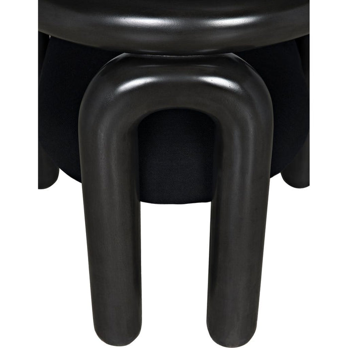 Noir Hockney Dining Chair - Mahogany & Cotton, 29" W