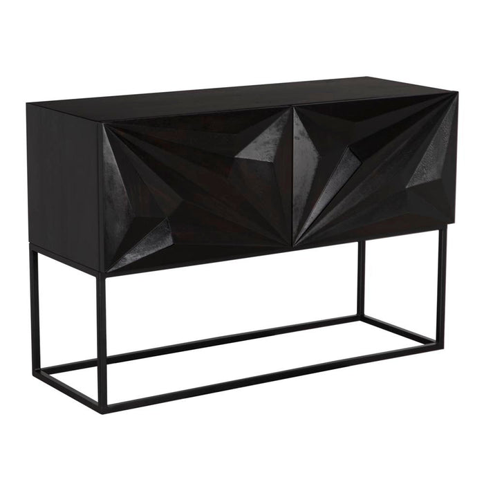 Primary vendor image of Noir Small Zurich Console, Ebony Walnut w/ Steel, 48" W