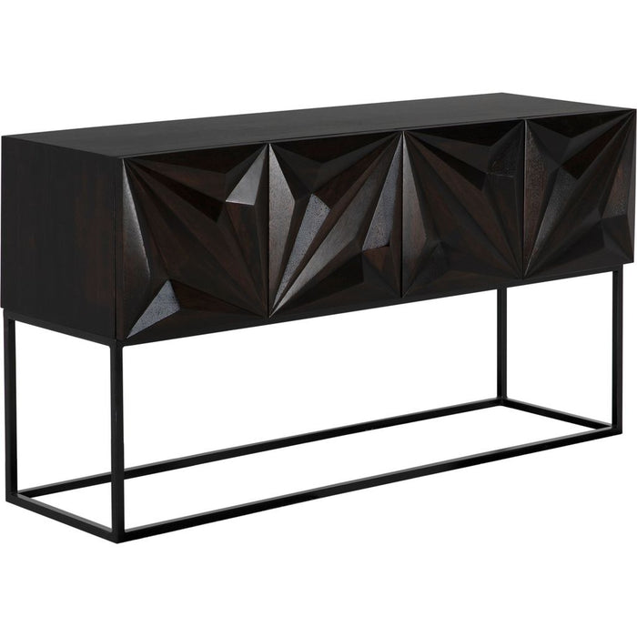 Primary vendor image of Noir Zurich Console, Ebony Walnut w/ Steel, 60" W