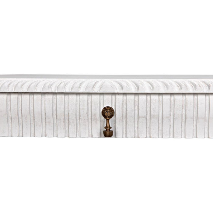 Noir Portuguese Console, White Wash - Mahogany, 72.5" W