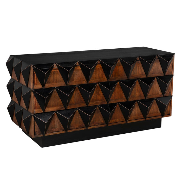Primary vendor image of Noir Nigel Chest, Two Tone - Mahogany, Veneer, 63" W