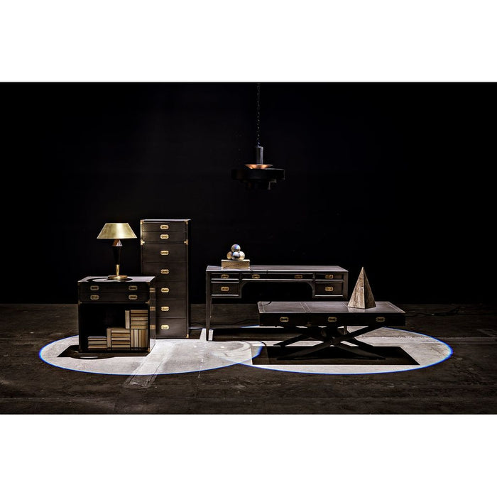 Noir Africa Desk, Pale - Mahogany & Veneer, 60" W