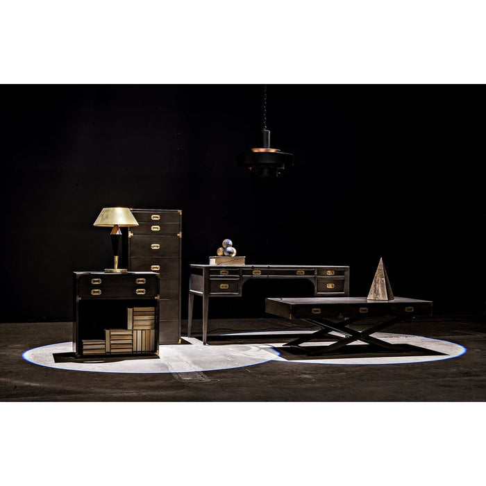 Noir Africa Desk, Pale - Mahogany & Veneer, 60" W