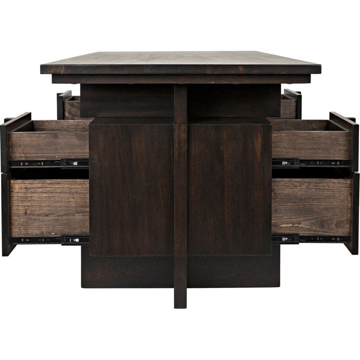 Noir Bridge Desk, Ebony Walnut, 84" W