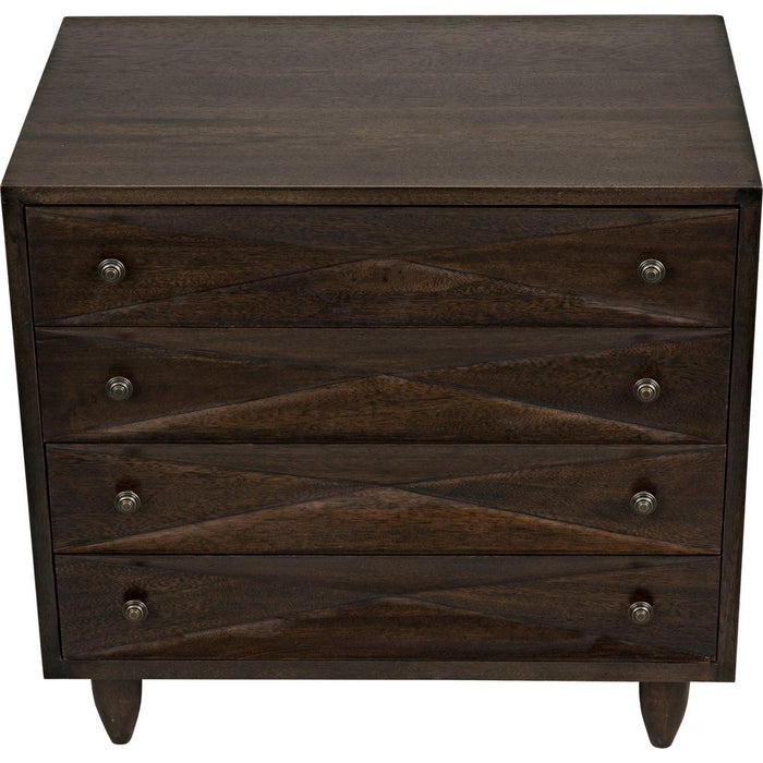 Noir Diamond Chest, Ebony Walnut, 36" W