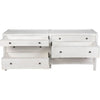 Noir Hampton 6 Drawer Dresser, White Wash - Mahogany & Veneer, 74" W