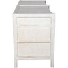 Noir Hampton 6 Drawer Dresser, White Wash - Mahogany & Veneer, 74" W