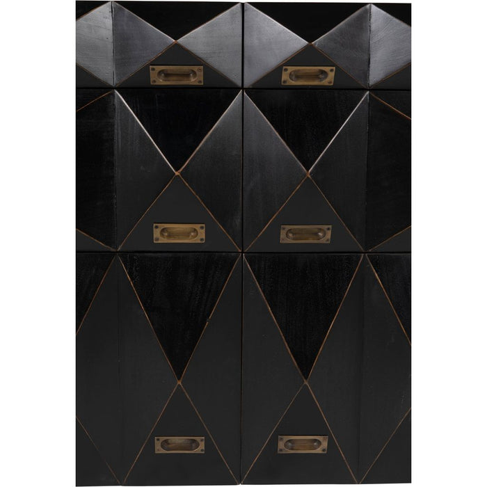 Noir Allegra Dresser, Hand Rubbed Black - Mahogany, 65" W