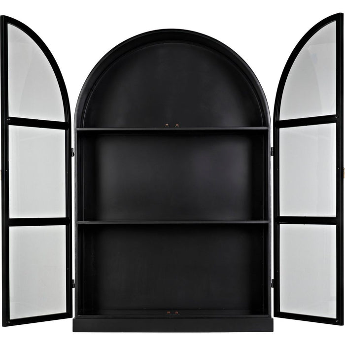 Noir Yoke Hutch - Industrial Steel & Glass, 52" W