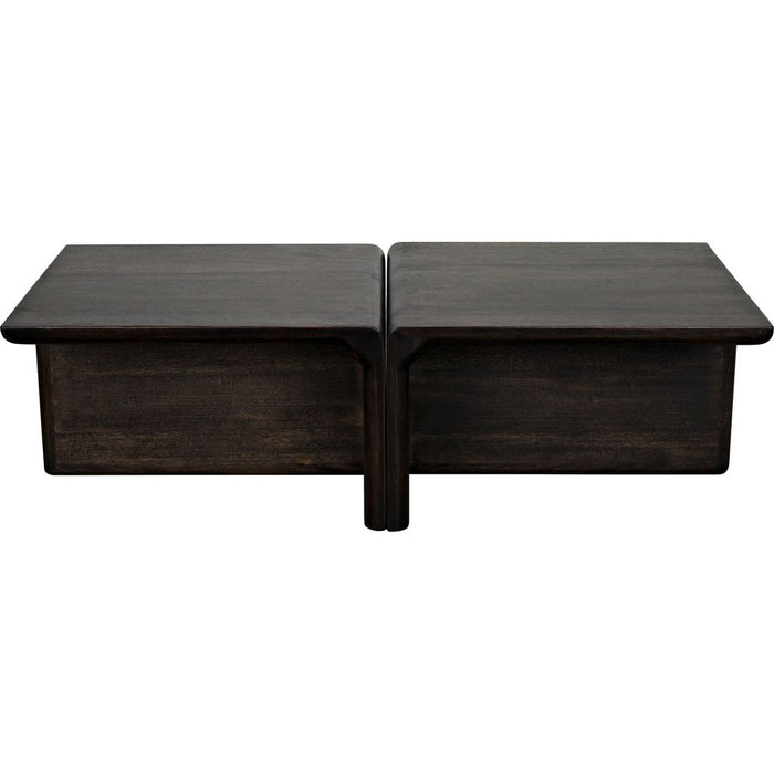 Noir Hagen Coffee Table, Ebony Walnut, 30"