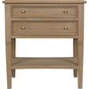 Noir Oxford 2-Drawer Side Table Weathered - Mahogany, 20"