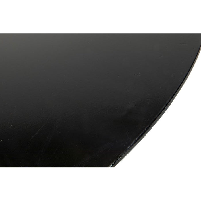 Noir Kaldera Side Table, Black Steel, 29"