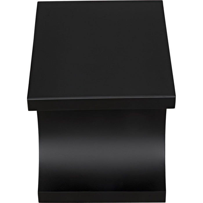 Noir Alec Side Table, Black Steel, 20"