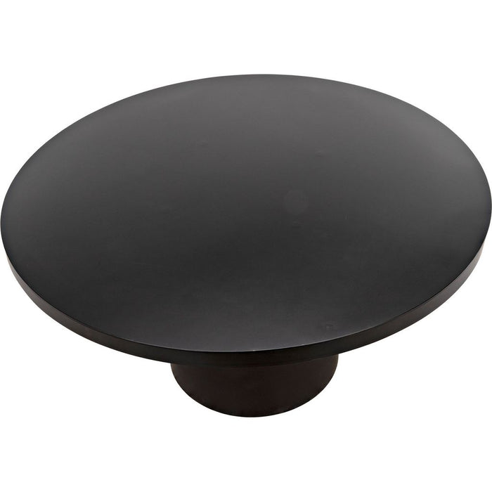 Noir Marlow Dining Table, Black Steel, 59"