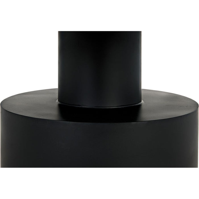 Noir Marlow Dining Table, Black Steel, 59"