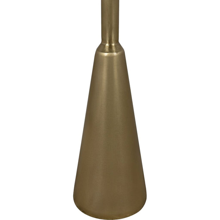 Noir Hiro Side Table, Metal w/ Brass Finish, 17"