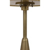 Noir Hiro Side Table, Metal w/ Brass Finish, 17"