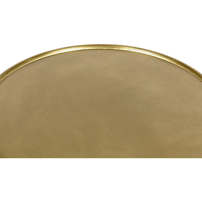 Noir Hiro Side Table, Metal w/ Brass Finish, 17"