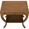Noir Maude Side Table, Saddle Brown - Mahogany & Veneer, 20"